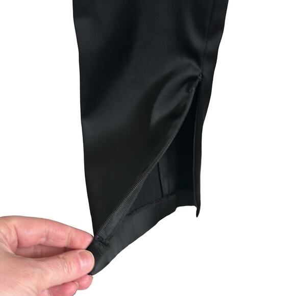 Theory Seamed Satin Legging Ankle Zippers - Picture 7 of 11